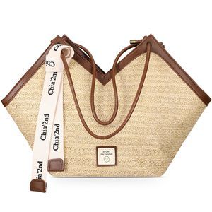 Straw Beach Tote Bag - Summer Beach Bags Portable, :D